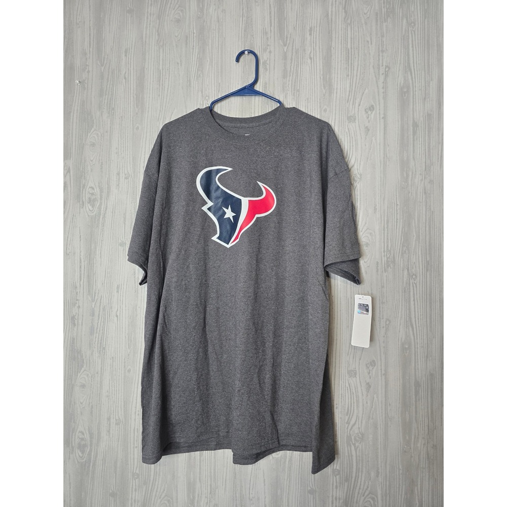 Houston Texans T Shirt Mens 2XL Gray NFL Team Apparel Graphic Football Tee NWOT